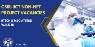 CSIR-IICT Non-NET Project Vacancies