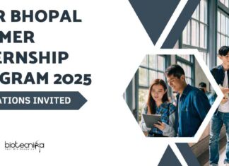 IISER Bhopal Summer Internship 2025
