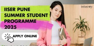 IISER Pune Summer Student Programme 2025