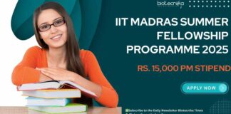 IIT Madras Summer Fellowship Programme 2025