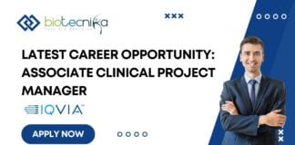 Latest Career Opportunity: Associate Clinical Project MANAGER At IQVIA