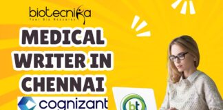 Medical Writer – Cognizant is Hiring in Chennai Apply Now