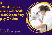 NIAB Non-Med Project Scientist Job With Rs. 56,000 pm Pay – Apply Online NIAB Non-Med Project Scientist Job