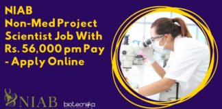 NIAB Non-Med Project Scientist Job