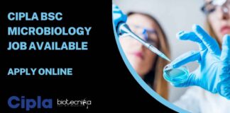 Cipla BSc Microbiology Opening