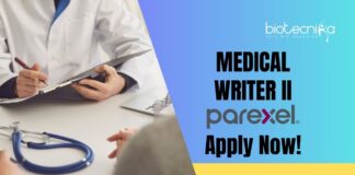 Medical Writer II at Parexel, Biomedical Sciences Job