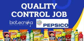 PepsiCo Quality Control Job Assistant Manager - Apply Now!