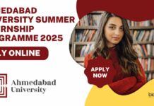 Ahmedabad University Summer Internship Programme 2025, Apply Online Ahmedabad University Summer Internship 2025