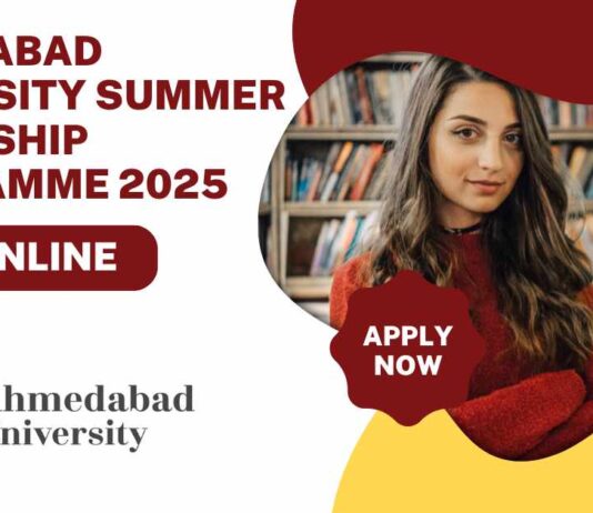 Ahmedabad University Summer Internship 2025