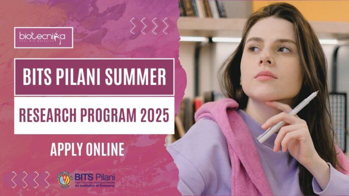 BITS Pilani Summer Research Program 2025