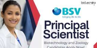Principal Scientist at Bharat Serums and Vaccines Limited - Biotechnology and Zoology Candidates Apply Now!