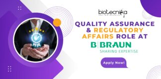 Quality Assurance & Regulatory Affairs Role at B Braun