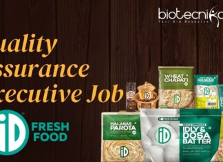 Quality Assurance Executive Job at iD Fresh Food – BSc Apply Now Quality Assurance Executive Job