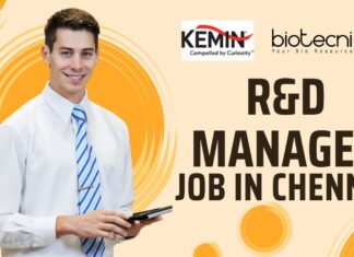 R&D Manager Job in Chennai Kemin Food Technologies Hiring