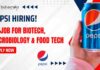 Pepsi QC Food Tech Jobs