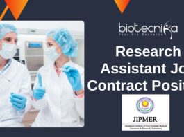 Research Assistant Position at JIPMER for Groundbreaking Diabetes Prevention Project! Apply Now! Research Assistant Job at JIPMER Contract Position Apply Now