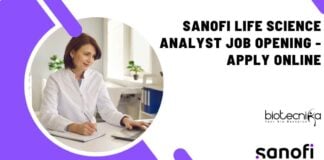 Sanofi Life Science Analyst Job Opening