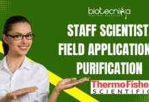 Staff Scientist, Field Applications, Purification at Thermo Fisher Scientific – Apply Now! Staff Scientist Purification Field Applications - Thermo Fisher Jobs