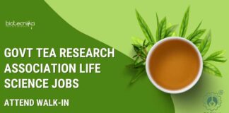 Govt Tea Research Jobs