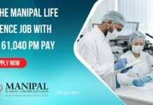 MAHE Manipal Life Science Job