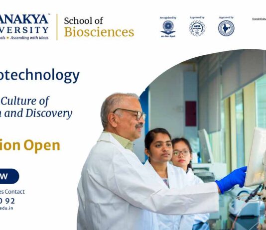 BSc (Hons) Biotech Admissions Open at Chanakya School of Biosciences New