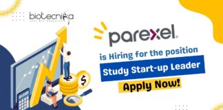 Parexel Life Science Job Opening - Apply For Study Start-up Leader Role