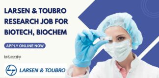 L&T Research Job For Biotech