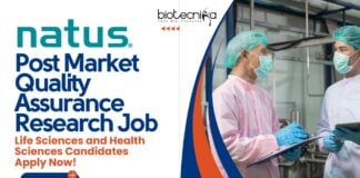 Post Market Quality Assurance Research Job at Natus Medical –LifeSciences and Healthcare Candidates Apply Now!
