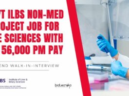 ILBS Non-Med Project Job For Life Sciences