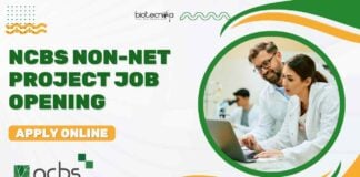 NCBS Non-NET Project Job Opening