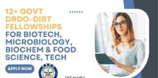 DRDO-DIBT Fellowships For Biotech
