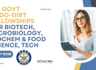 DRDO-DIBT Fellowships For Biotech