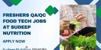Freshers QA/QC Food Tech Jobs