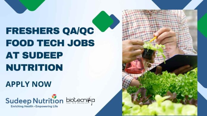Freshers QA/QC Food Tech Jobs
