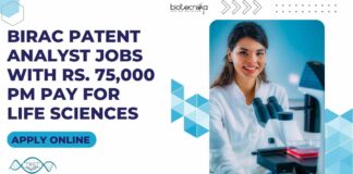 BIRAC Patent Analyst Jobs