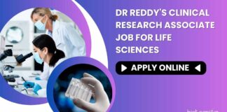 Dr Reddy's Clinical Research Associate Job