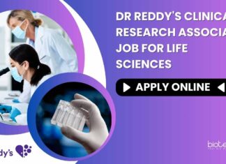 Dr Reddy's Clinical Research Associate Job