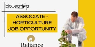 Associate - Horticulture Job Opportunity