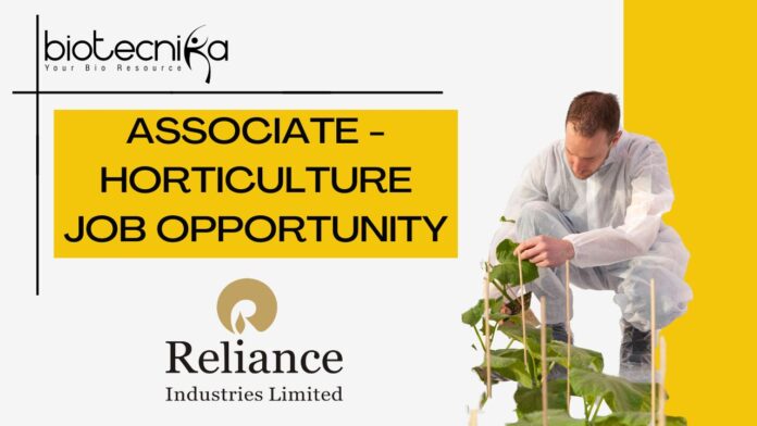 Associate - Horticulture Job Opportunity