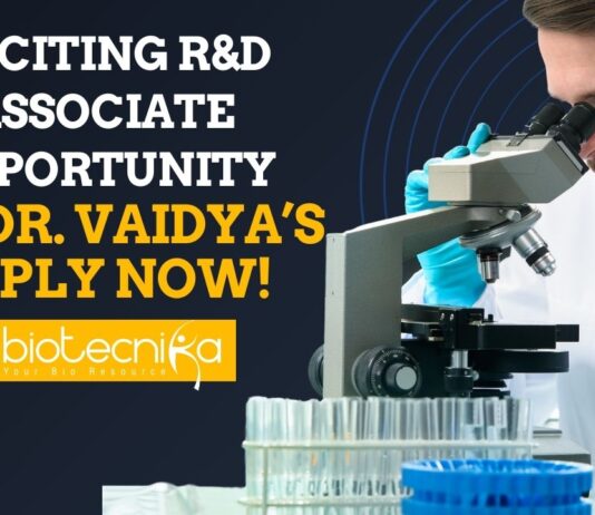 R&D Associate Job at Dr. Vaidya’s – Apply Now!