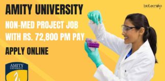 Amity University Non-Med Project Job