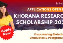 Khorana Research Scholarship