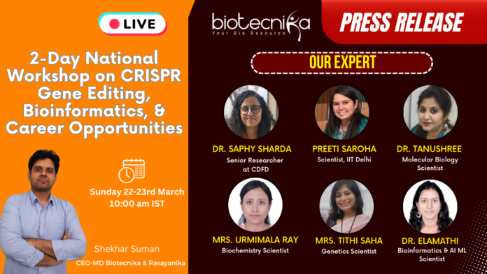 Biotecnika Successfully Hosts 2-Day National Workshop on CRISPR Gene Editing, Bioinformatics, and Career Opportunities