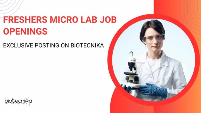 Freshers Micro Lab Job Openings
