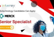 Biotechnology Candidates Can Apply: Merck Group Senior Specialist Job in Bangalore Biotechnology Candidates Can Apply: Merck Group Senior Specialist Job in Bangalore