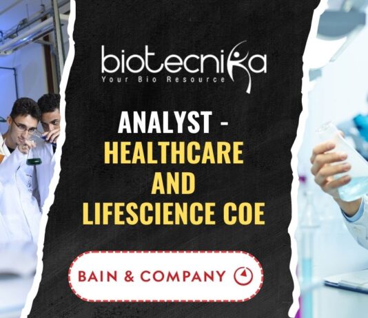 Freshers Biotech Healthcare Analyst at Bain & Company – Apply Now