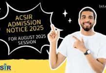 AcSIR PhD Admission Aug 2025