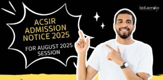 AcSIR PhD Admission Aug 2025