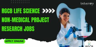 RGCB Life Science Non-Medical Project Research Jobs