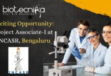 JNCASR Biological Sciences Project Vacancy, Apply Now